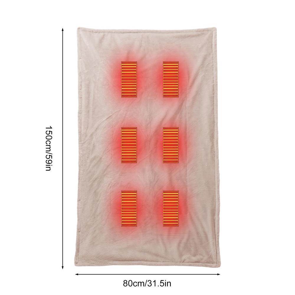 

Электрическое одеяло 59x33,5 дюйма Одеяло с подогревом для сна Пончо-накидка Регулируемое электрическое одеяло на колени Плед Дышащее Носимое