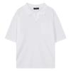 BUCKAROO C/P Waffle Open Collar Short Sleeve Knit White