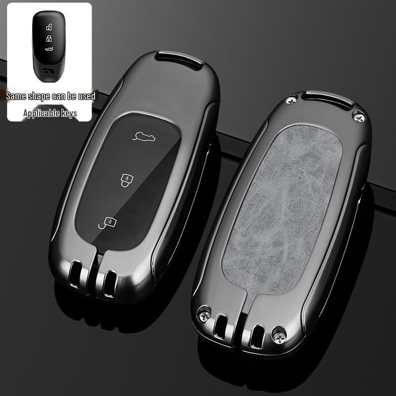 L9/L8/L7MAX Schlüsselhülle: Premium Metallschale, Ein-Schnallen-Schutz für Herren-Autoschlüssel
