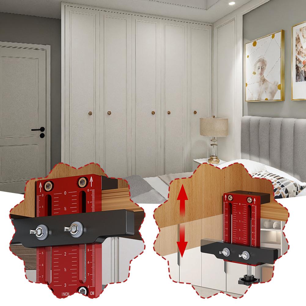 10-60mm Cabinet Door Installation Locator Cabinet Door Positioning Handle Install Aluminium Alloy Adjustable Hinge Fixing Punch