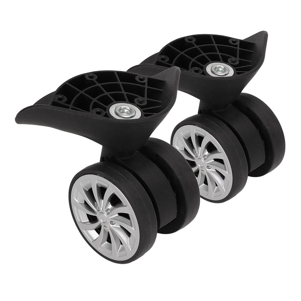 Ein Paar Kofferrollen Nylon Schwarz Gepäckräder für Ersatz Upgrade Reise
