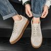Classic Retro Men's Casual Shoes Fashion White Suede Leather Urban Man Sneakers Hot Comfortable Low-cut Minimalist Sneakers Men