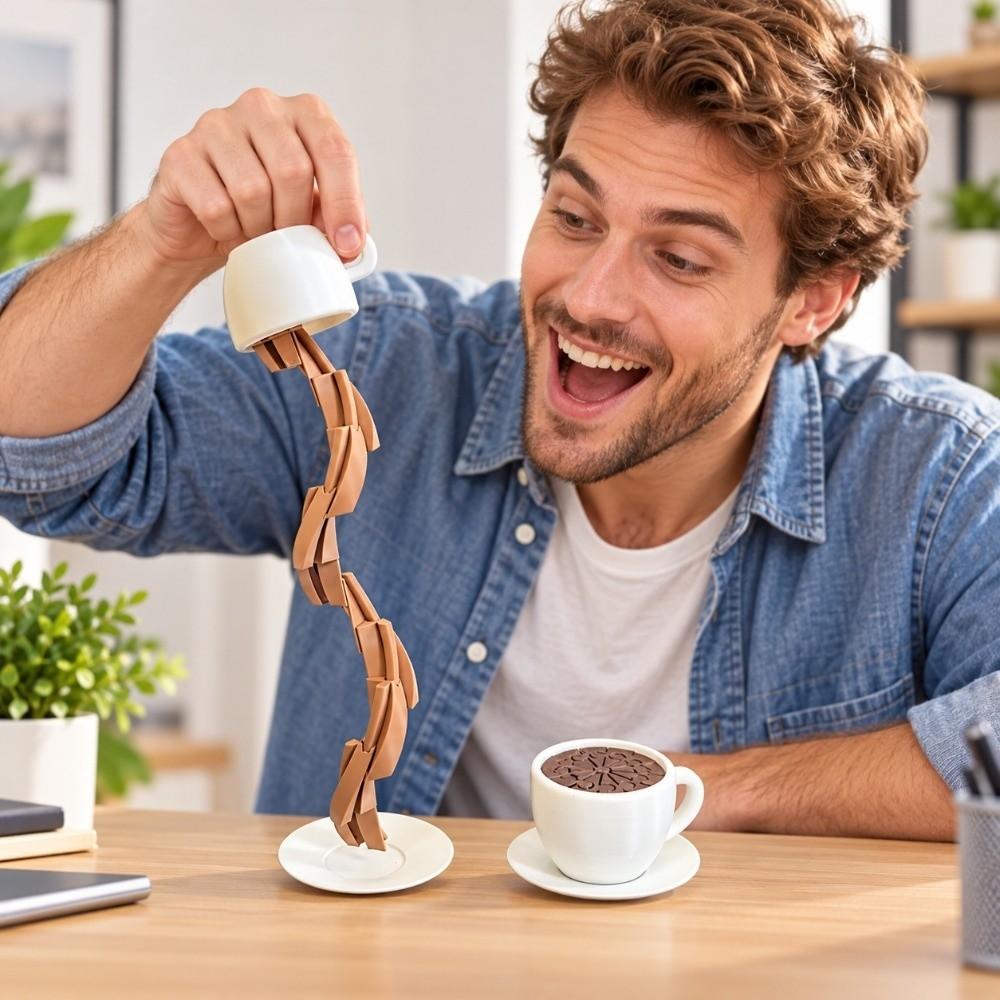3D Printed Coffee Spill Fidget Toy Novelty Coffee Cup Sensory Toy Improving Focus