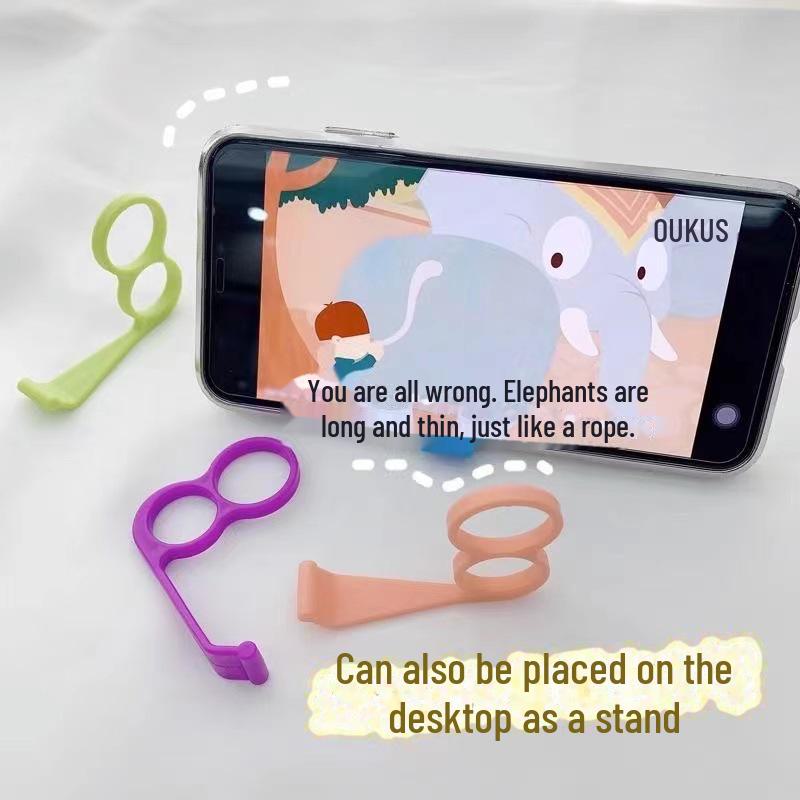 

Multi-Function Mobile Phone Holder: Creative Finger Stand & Gift