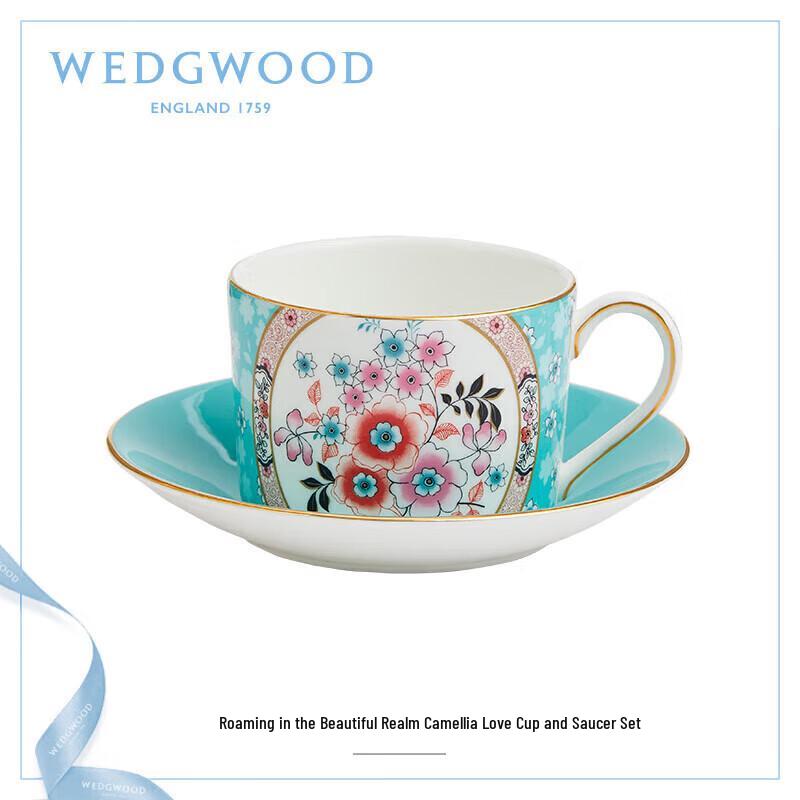 Wedgwood Wandering Wonderland Camellia Love Cup & Saucer