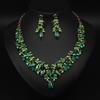 2026 European and American Simple and Fashionable Rhinestone Necklace Earrings Set Bridal Banquet Dress Versatile Women's Accessories