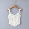 2026 Chic Lace Patchwork V-Neck Vest - Sweet Print, Sexy & Slim Fit
