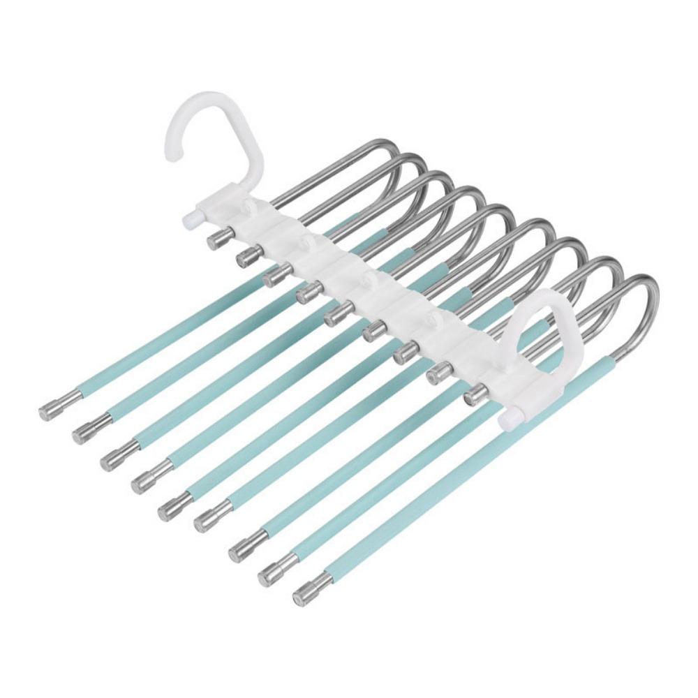 Large Capacity 9 Layers Pants Hangers Stainless Steel Multi-layer Trouser Rack  Clothes