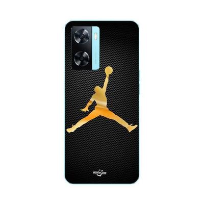 Coque - MANIACASE - Oppo A57s 4G - Jordan Logo 23 - Couleur Dorée - Souple