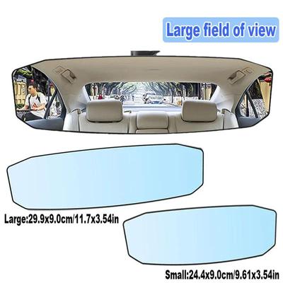 Wide Angle Convex Rearview Mirror Anti Glare Car Interior Rear View Baby Child Seat Watch Sun Visor Mirror Covers