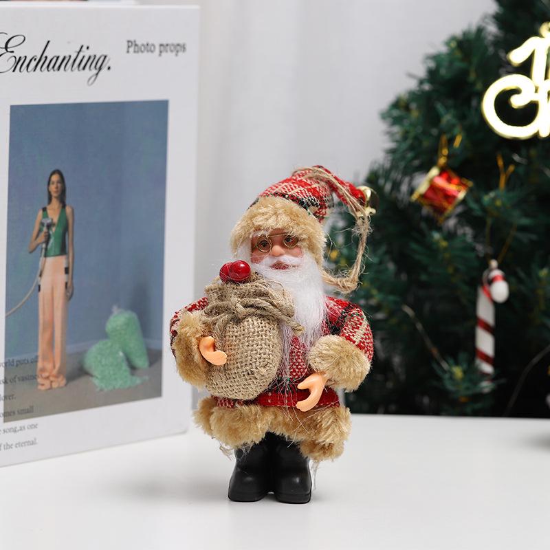 Cartoon Plush Santa Claus Christmas Desktop Ornament