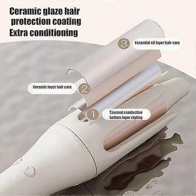 Adagio Hair Curler Device,New 2-in-1 Straight and Rolled Adagio Auto Hair Curler