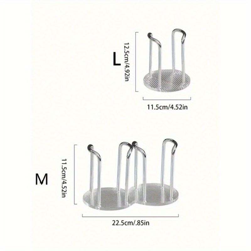 1pc Acrylic Disposable Cup Holder - Single Or Double Cup Rack, Ideal For Household, Cafe, Office, And Hotel