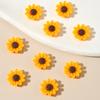 Vibrant Mixed Resin Mini Sunflower Flat Back Flower Figurines for Nail Art,Wedding DIY, Scrapbooking,Jewelry Crafts,Accessories