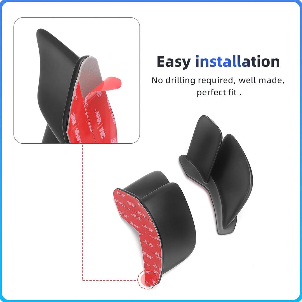 Motorcycle Rear Tail Spoiler Wing Fairing,ABS Carbon Fiber, Compatible with Ducati Panigale V2 V4S V4 V4R Super 2018-2024, 2-Piece Set (Matte Black)