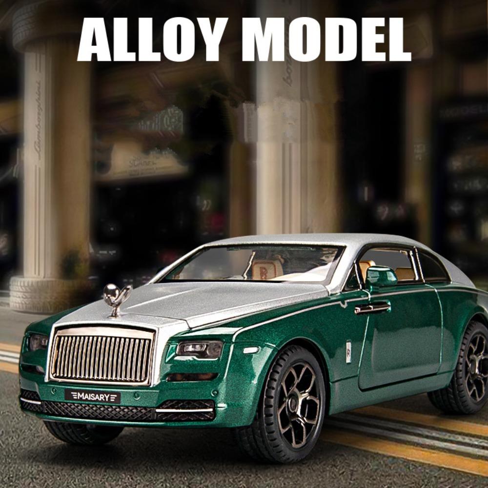 1/22 Legering Bilmodell Leksaker Rolls Royce Wraith Signage Lyx Diecast Metal Model Collection Simulering Ljud Ljus Barn Presenter