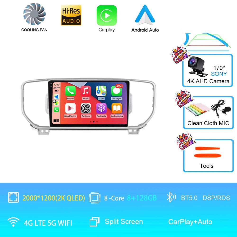 Android 14 Car Radio Carplay+Auto For KIA Sportage 4 KX5 2016 - 2018 Multimidia Video Player Navigation GPS Stereo 360 Camera BT