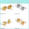 Modern Heart Shape Stainless Steel Earrings With Geometric Design For Women