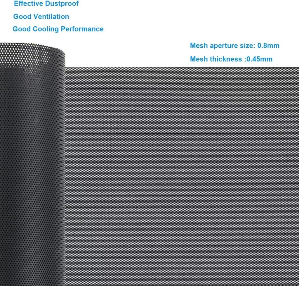 1M DIY PC Case Dust Mesh Filter PVC Dustproof Mesh Filter Cover Black Computer Cooler Fan Dust Filter for Fan Cooler Baffle