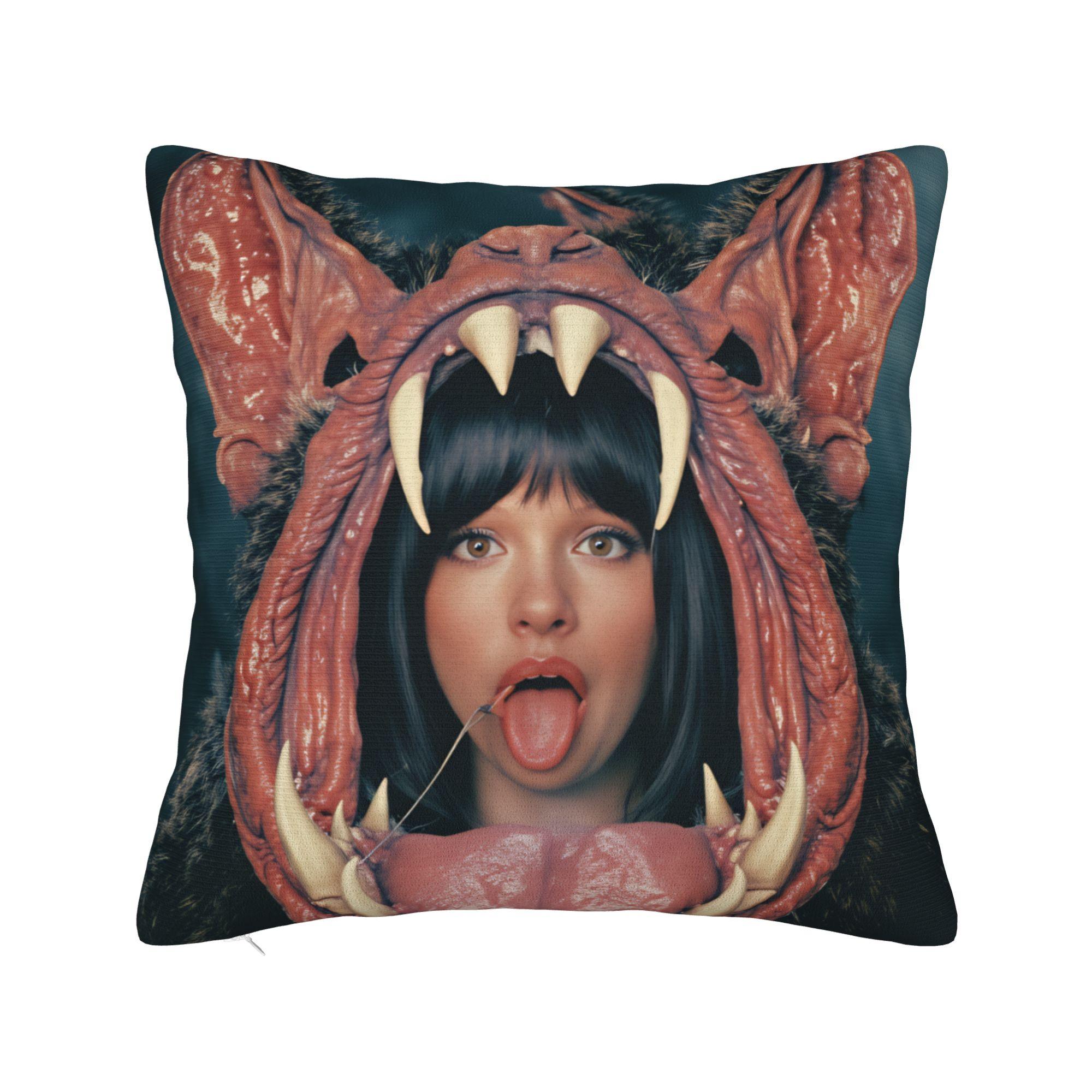 Pillow Cover M-Melanie M-Martinez Hades Kawaii Pillow Case For Sofa Home Decoration Pillowcases Peach skin 18*18(CM)-1Pcs