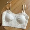 Seamless Lace Pure Desire Camisole Bra, No Underwire, Minimizing Design, Soft Support, Ultra-Thin Nude Feel.