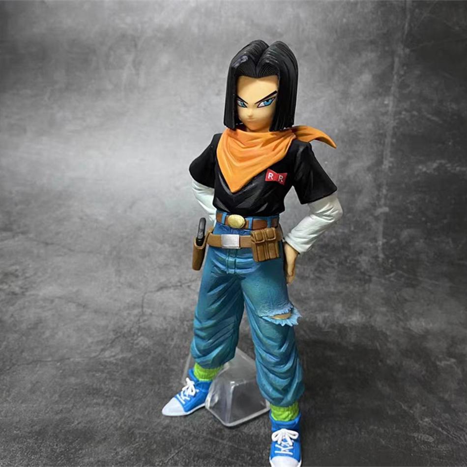 In Stock Android 17 18 Figure Dragon Ball Z Pvc 24Cm Action Figures Collection Model Toys For Children Christmas Gifts