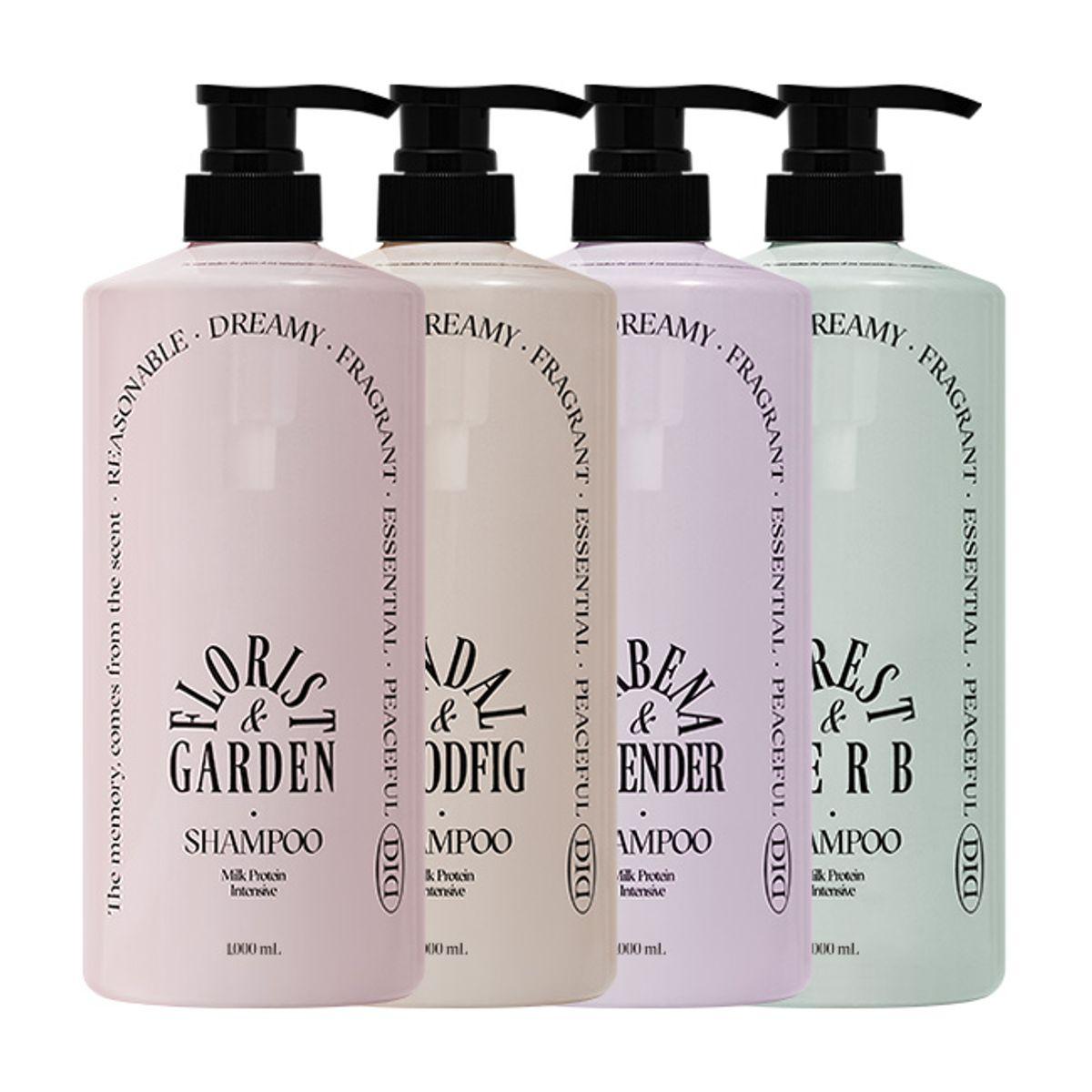 [Set of 2] Milk Protein Intensive Shampoo 4 Types 1000ml+1000ml Florist Garden
