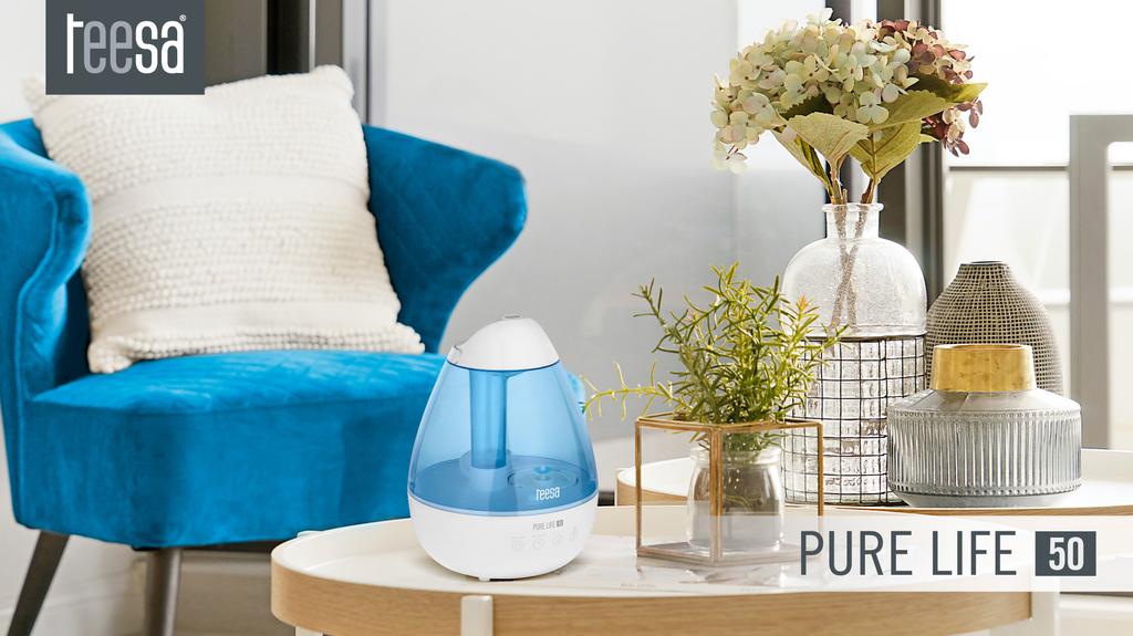 Ultrasonic air humidifier 2.2L quiet efficient LED lamp 7 colors