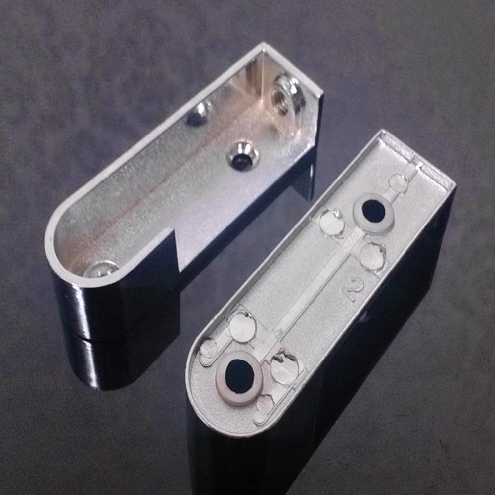 Hanging Rod End Closet Brackets No Fading Non-slip Oval Wardrobe Rail Three-hole Zinc Alloy 2Pcs Elegant Design