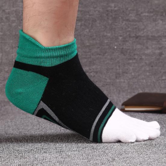 Fashion Men Soft Breathable Cotton Five Toe Socks Casual Sport Running Socks