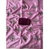 Pure Kota Silk Saree with Beautiful Butterfly Design Embroidory All Over Saree with Piping