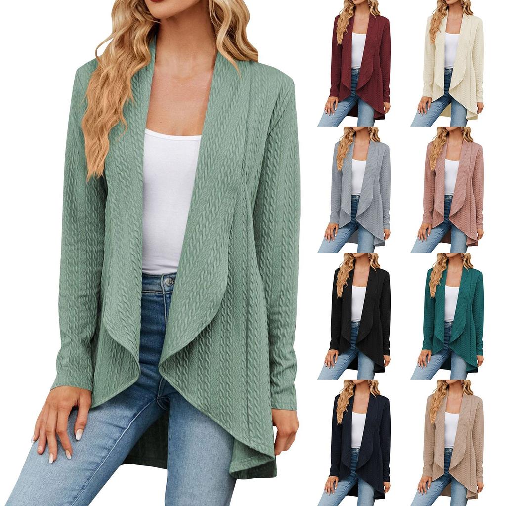 Damenmode Lässige Bequeme Langarm Strickjacke