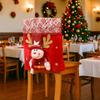 Soft Christmas Chair Cover Cartoon Chair Back Decor Xmas Dinner Chair Seat Cover  Restaurant