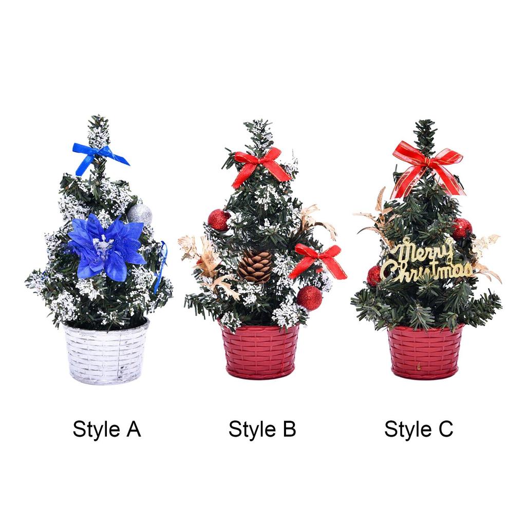 Small Christmas Tree 20cm DIY Collectible Xmas Gift Artificial Green Tree for