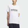 Adidas Letter Print Breathable Round Neck Short Sleeve Regular T-Shirt Unisex T-Shirts White JI9073