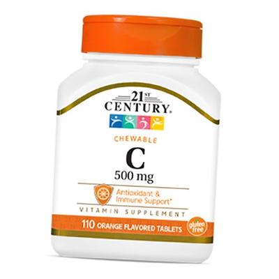 Natriumascorbat und Ascorbinsäure, Kaubares Vitamin C 500, 110 Tabletten Orange (36440059)