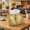 1pc Art Nouveau Vintage Portrait Tissue Box, Woman Cat Ornamental Golden Perfect for Outdoor Gatherings, Daily Desktop Use, And Suitable for Bedrooms,