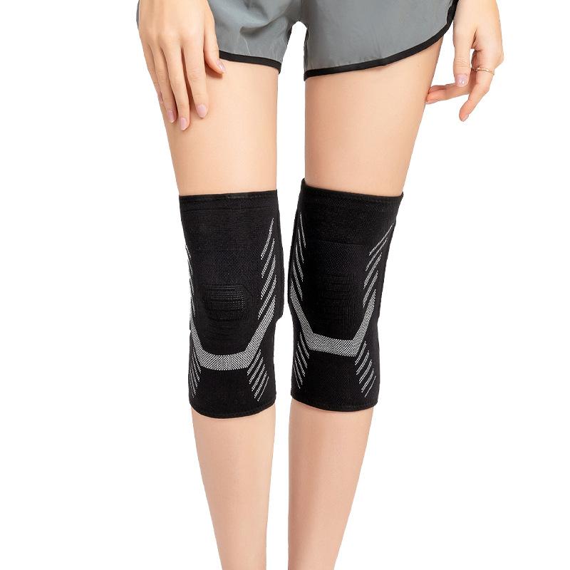 

Knee Pads Basketball Skipping Rope Running Protection Knee Knitted Leg Pads Knee Pads Professional Spring Pressurized Support Protective Gear L size, one pack