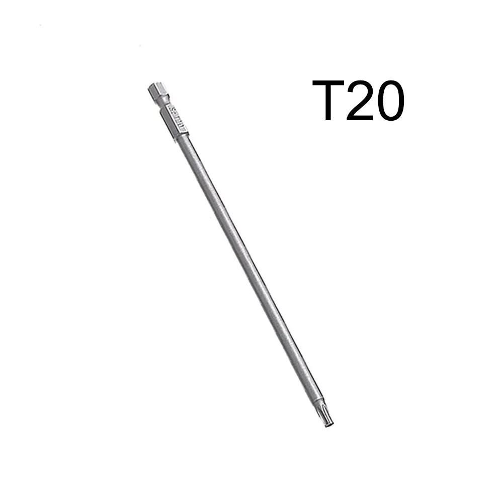 T6-T40 Magnetic Torx Screwdriver Bits Set Electric Screwdriver Head T6 T8 T9 T10 T15 T20 T25 T27 T30 T35 T40 75 100 150mm Length