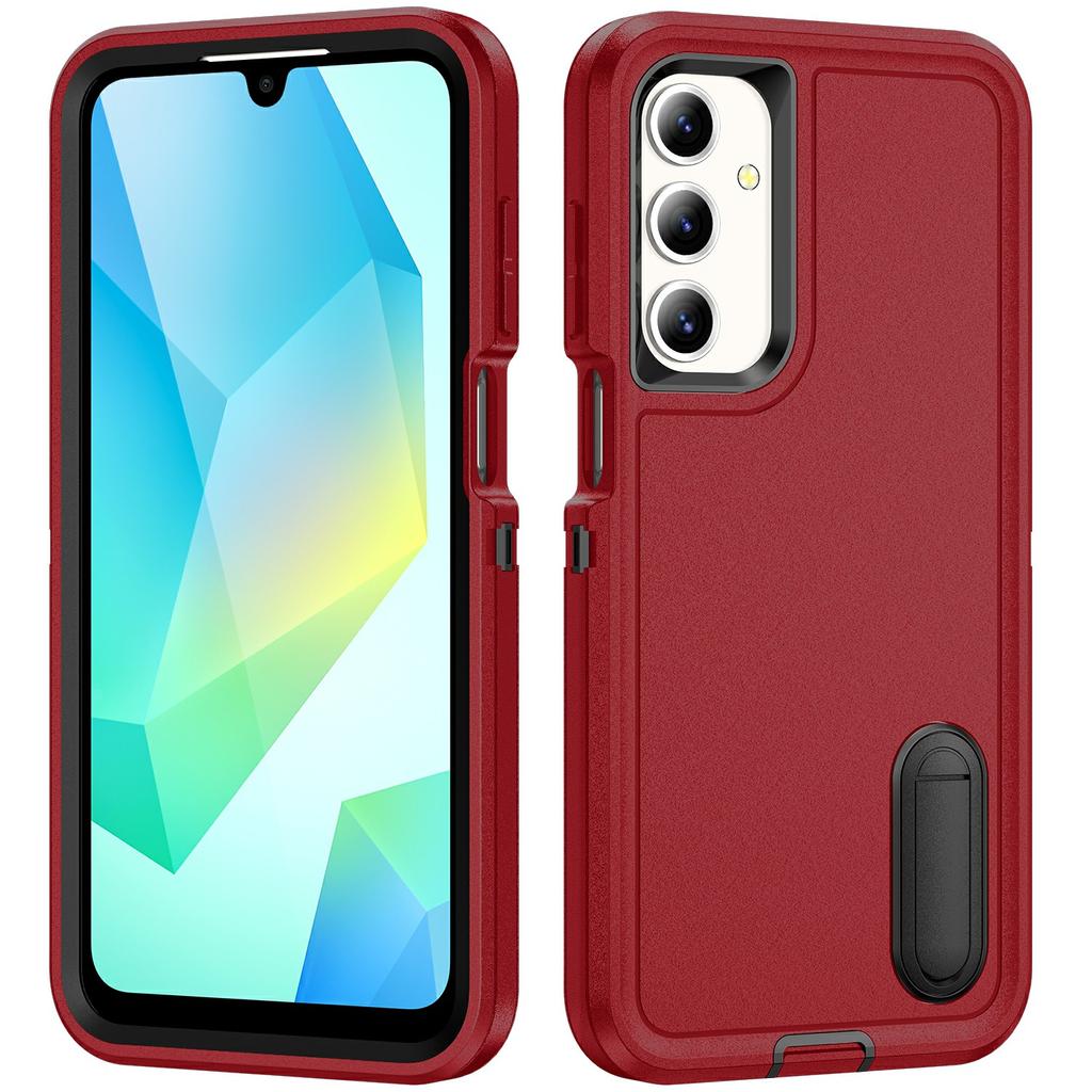 For Samsung Galaxy A16 4G/5G Case Kickstand Phone Cover PC+Silicone+EVA 3-in-1 Design