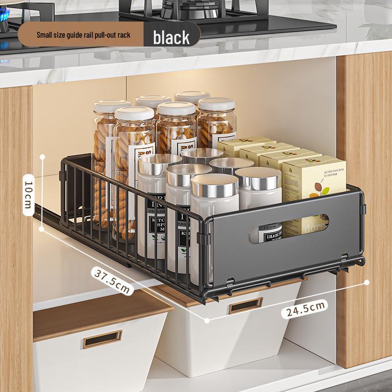 Pull-Out Kitchen Organizer: Sliding Rack for Bowls, Dishes, Spices & Under Sink Storage