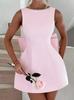 Pearl Bow A-line Backless Summer Dress for Women