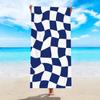 Large Beach Towel For Women Men Wavy Plaid Bath Towel Oversized Quick Dry Sand Free Swimming Pool Travel Shower Blanket
