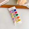 5PCS Candy Color Bead Heat Flower Hairpin Girls Side Bangs Hair Clips Ins Wind Duckbill Clip Headwear for Kid Hair Accessories