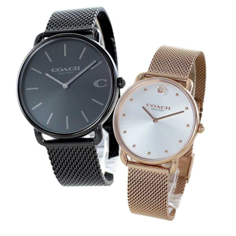 

Парний годинник для жінок Elliott Pair Watch Тонкий тонкий браслет із нержавіючої сталі Чорне рожеве золото 1460272014504209 [Coach] Чоловічий [Елемент]
