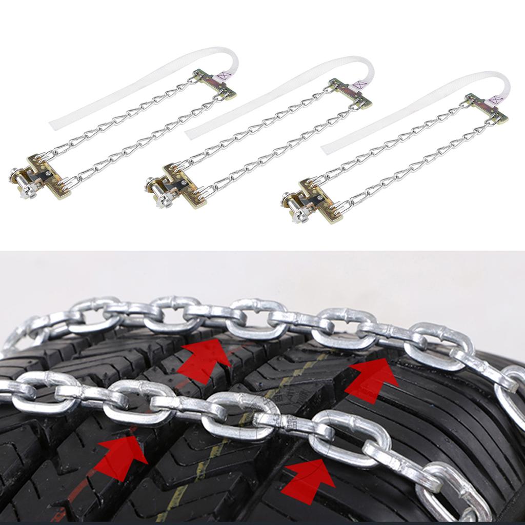 3pcs 235285mm Anti Skid Mud Ice Snow Tire Chain Winter Security Tyre Belt for Car Truck SUV