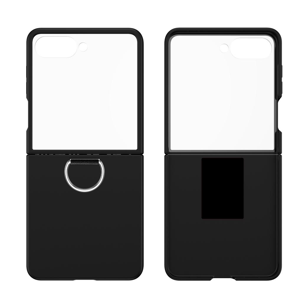 Luxury Ring Holder Phone Case for Samsung Galaxy Z Flip 7 FE 6 5 4 3 Flip7 Flip6 ZFlip7 Shockproof Matte Hard PC Back Cover