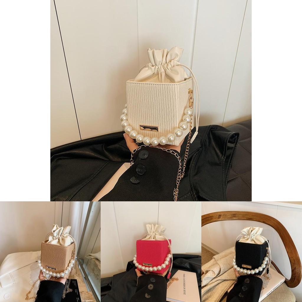 Chic And Stylish New Autumn Bucket Bag In Khaki Pink Black White And Brown For Women