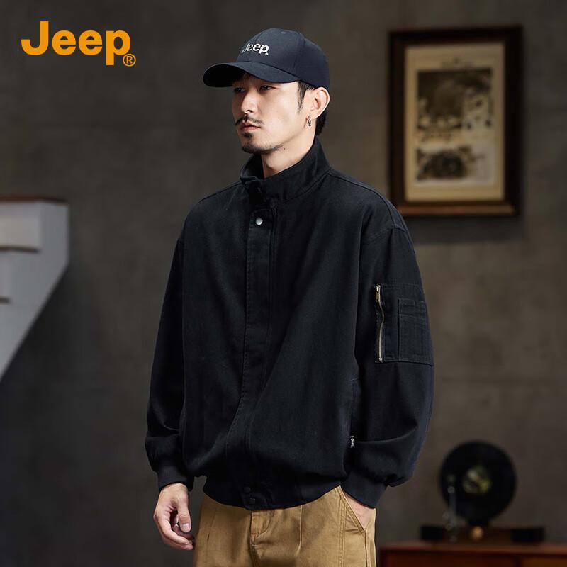 Jeep Men's Casual Pure Cotton Denim Jacket
