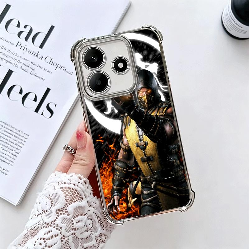 

Mortal Kombat Game Soft Phone Case For Xiaomi Redmi Note 14 15 Pro Plus 13 12 11S 11T 5G 10 9S 9 Plating Anti-Fall Fundas Redmi Note 15 Pro 5G